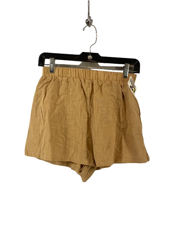 Woven fabric shorts Tan Shorts Shein, Size S